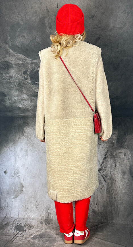 ZHRILL Plüschweste lang ZHCRISTA creme – Bild 3