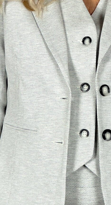 TQ AMSTERDAM Blazer MANJA V twill light grey – Bild 3