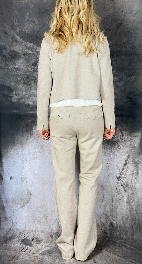 TQ AMSTERDAM Jacket FLEUR twill brown-beige – Bild 4