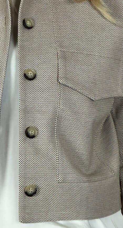 TQ AMSTERDAM Jacket FLEUR twill brown-beige – Bild 3