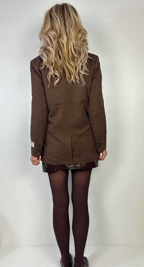 COLOURFUL REBEL Blazer JESRA pinstripe brown – Bild 3
