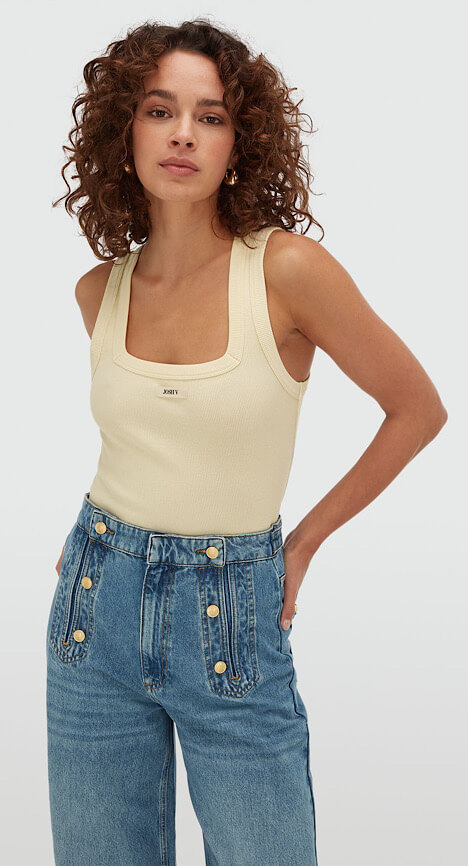 JOSH V Rib Top DIEDA butter yellow – Bild 2