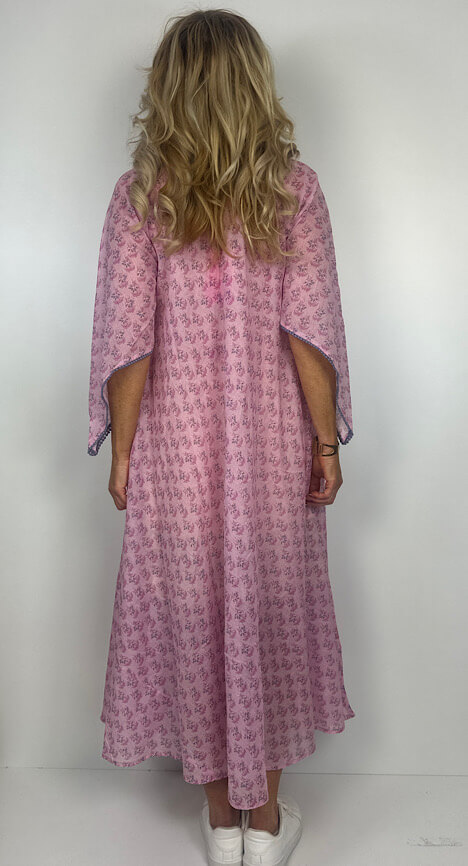 PLACE DU SOLEIL beach dress rosa flower – Bild 2