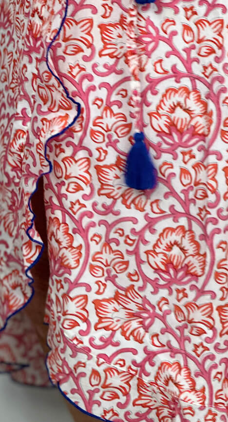 PLACE DU SOLEIL dress orange rosa wrap – Bild 3