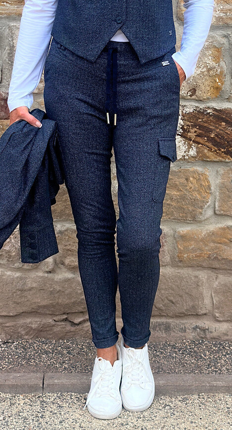 TQ AMSTERDAM Cargo KARIN herringbone navy – Bild 2