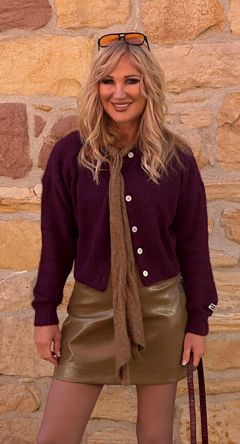 COLOURFUL REBEL Cardigan YARA merlot red – Bild 3