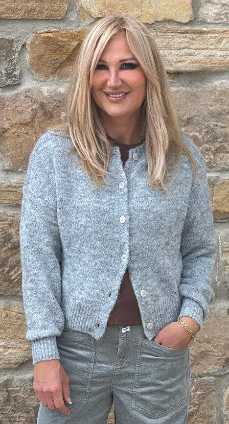 COLOURFUL REBEL Cardigan YARA medium grey – Bild 2