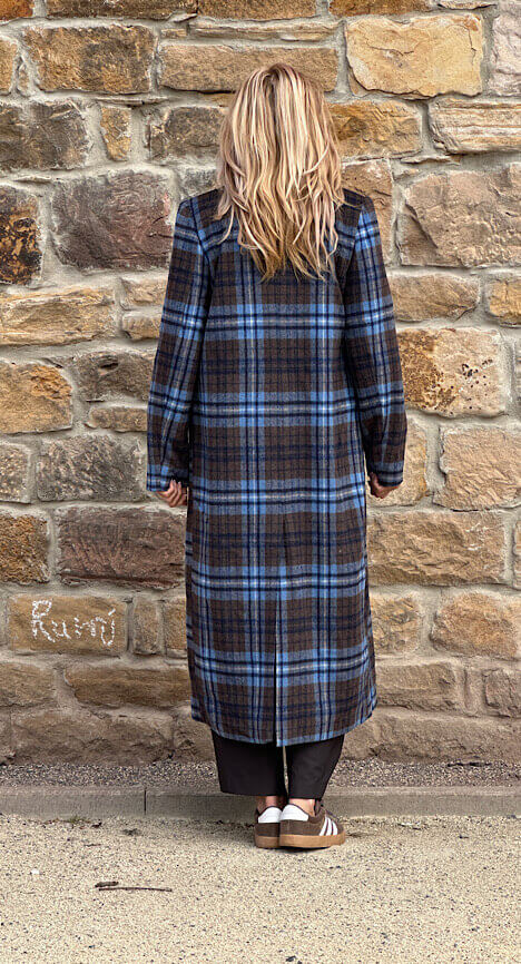 NOELLA Mantel JACI karo blue check – Bild 3