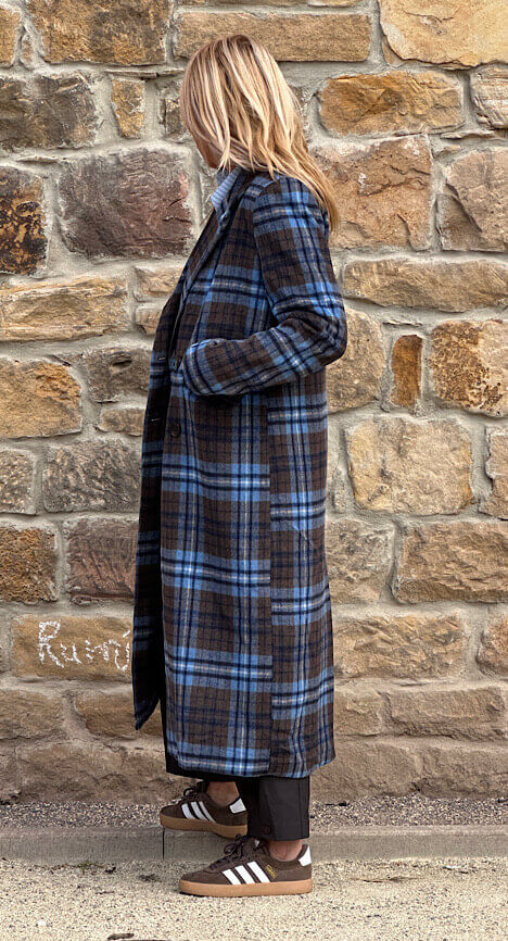 NOELLA Mantel JACI karo blue check – Bild 2