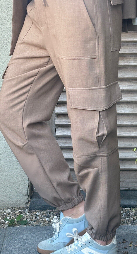PENN & INK Cargo Hose beige melange – Bild 2
